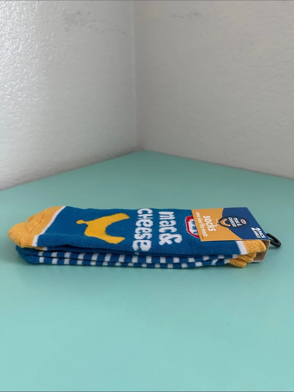 Odd Sox-Kraft Mac&Cheese-2 pack of a novelty ankle socks-new-originally packed